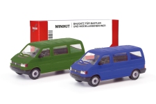 Herpa 012805-002 - H0 - VW T4 Bus - grün/blau (2 Stück)